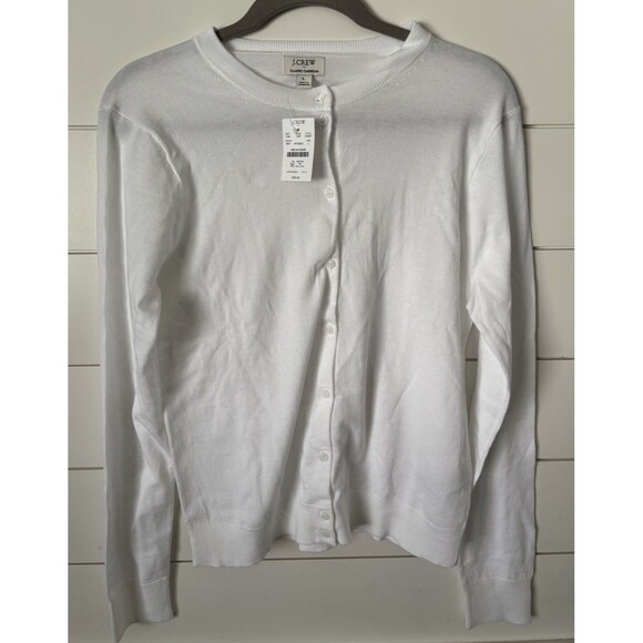 J. Crew Factory Classic Cotton Cardigan Sweater Size Large - Picture 3 of 5